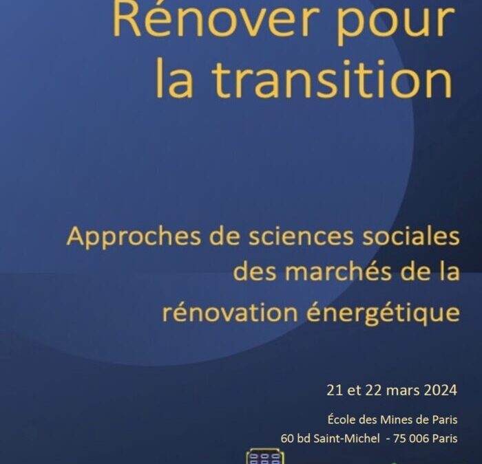 CONFÉRENCE – Rénover pour la transition – 21 et 22 mars 2024